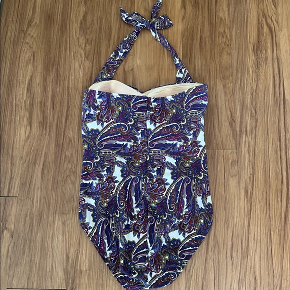 Land’s End Sz 12 One-Piece Halter Swimsuit - Picture 3 of 10